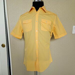 Murano Wardrobe Essentials Yellow Button Up Men’s Shirt
